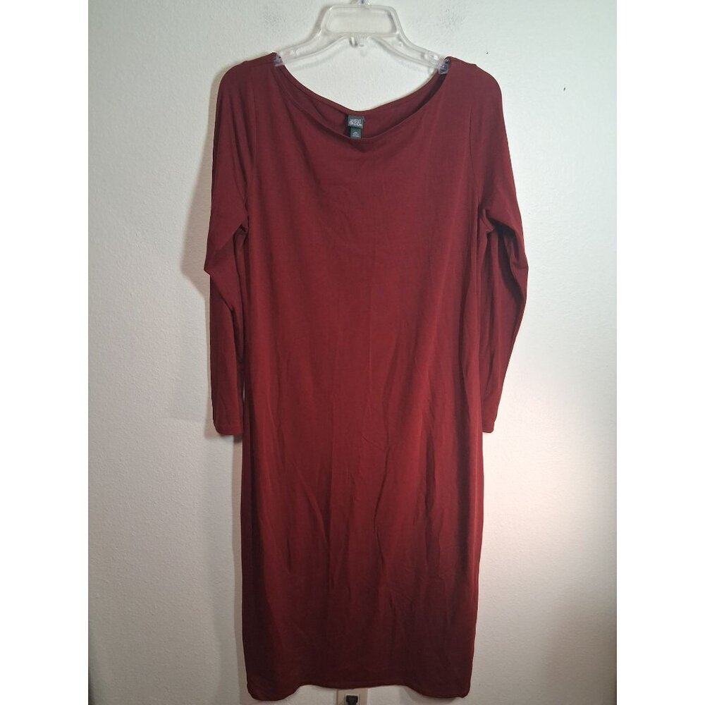 NWT Wild Fable Maxi Dress Long Sleeve Casual Cotton/Modal Red XXL MSRP $25
